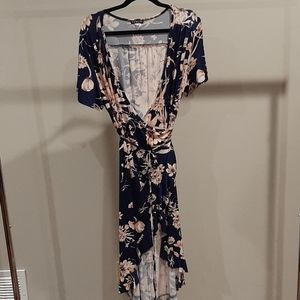 NWOT Venus floral wrap dress